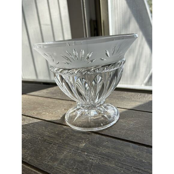 Cristal D'Arques Crystal Serving Bowl Carthage Vintage Candy Dish 6” Tall France - Picture 12 of 14